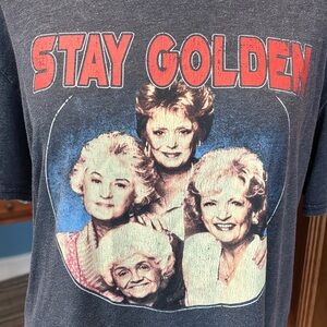 Stay Golden Women's Graphic Tee - Dark Gray